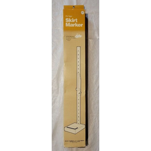 Other | Vintage 29 Skirt Marker Stand With Metal Base Wood Ruler In Box ...